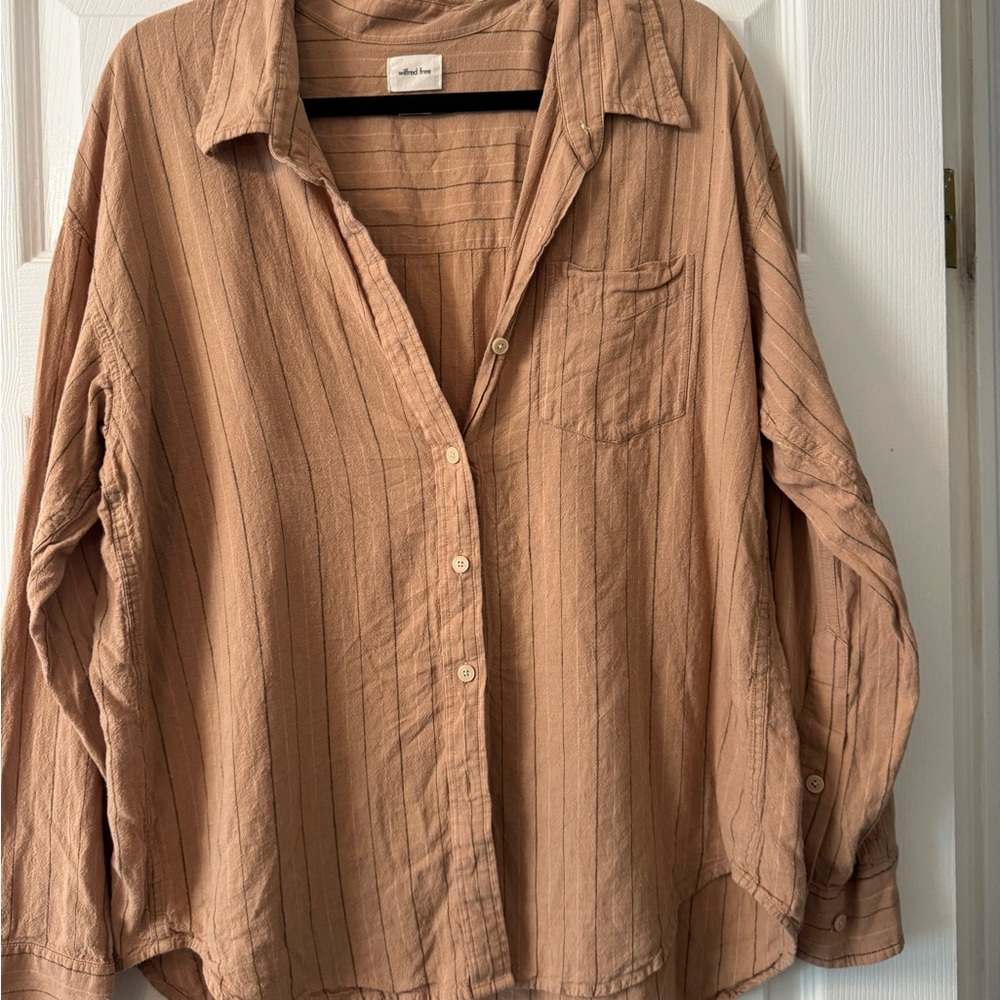Wilfred Light Brown Button-Down Shirt - Picture 3 of 4